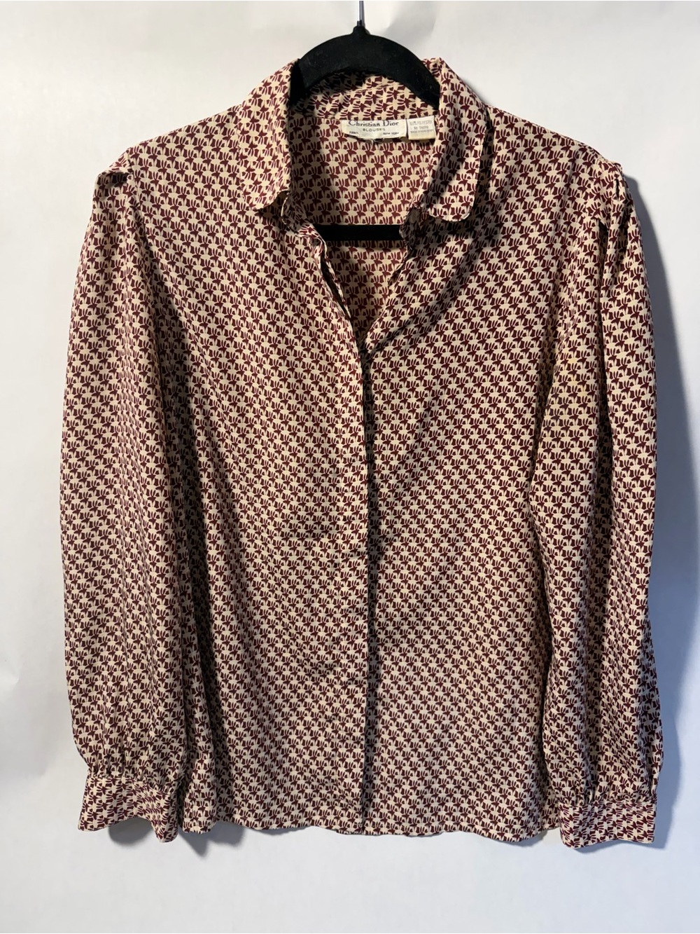 Dior Patterned Button-Up Blouse
